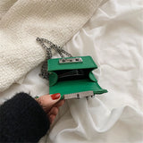 Square Crossbody Bag Lipstick Box PU Leather Shoulder Bag