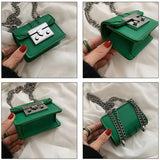 Mini Square Bag Lipstick Box PU Leather Shoulder Crossbody Bags for Women