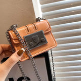 Mini Square Bag Lipstick Box PU Leather Shoulder Crossbody Bags for Women