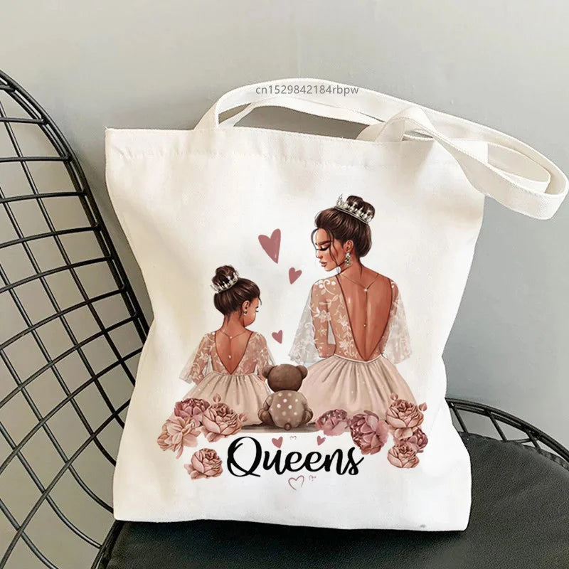 Family Casual Large Shoulder Canvas Handbag