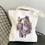 Family Casual Large Shoulder Canvas Handbag