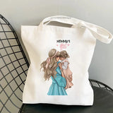 Family Casual Large Shoulder Canvas Handbag