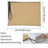 Nounou Printed Cosmetic Bag Linen Zipper Pouch for Women