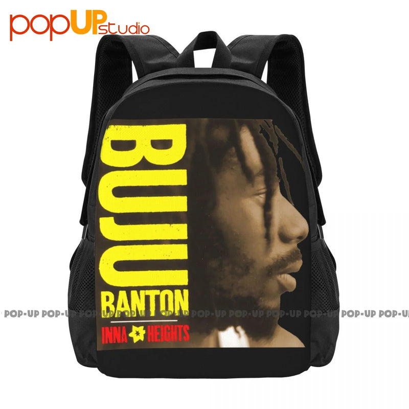 Rare Buju Banton Rap Backpack Large Capacity School Portable Storage Bag