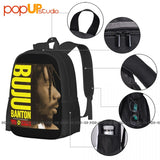 Rare Buju Banton Rap Backpack Large Capacity School Portable Storage Bag