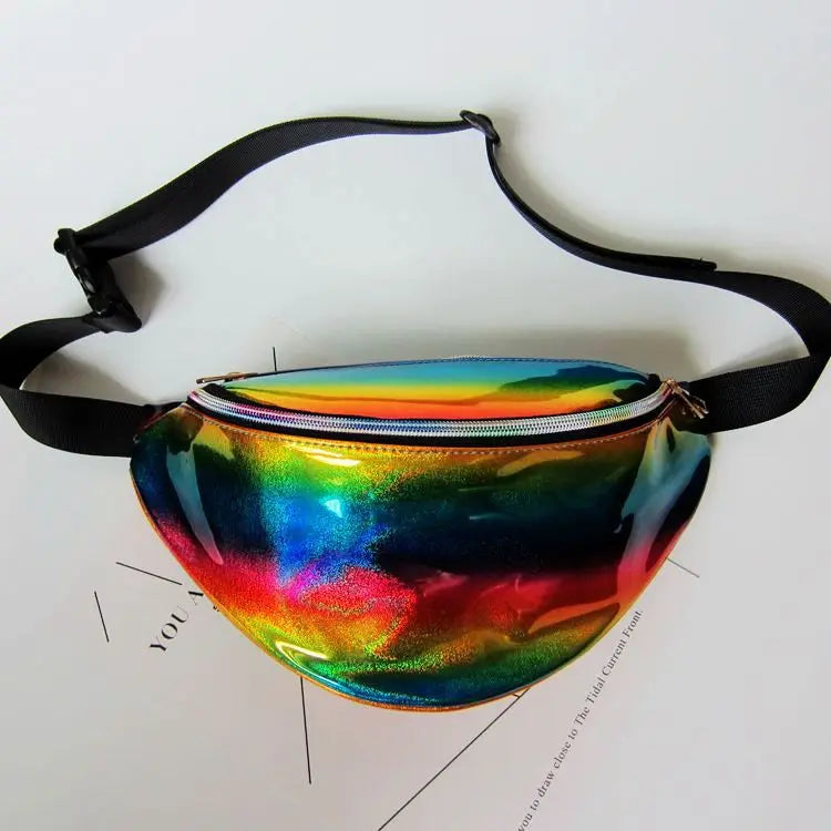 Holographic Laser Waist Bag for Women