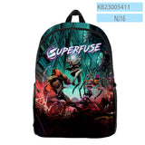 Superfuse Game Backpack Student School Bag Unisex Daypack