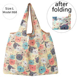 Reusable Nylon Eco Shopping Bag Vegetable Fruit Animal Flower Beach Cartoon Gift