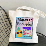 Funny Teacher Voice Printed Tote Bag - Harajuku Shopper Handbag