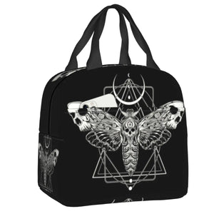 Surreal Death Moth Insulated Lunch Bag Gothic Goth Anti Waterproof Cooler