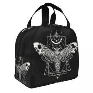 Surreal Death Moth Insulated Lunch Bag Gothic Goth Anti Waterproof Cooler