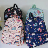 Harajuku Unicorn Print Women Backpack Student School Bag