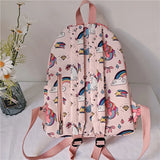 Harajuku Unicorn Print Women Backpack Student School Bag
