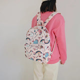 Harajuku Unicorn Print Women Backpack Student School Bag