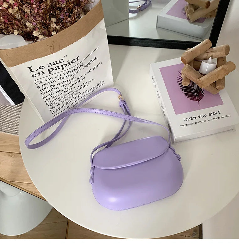 Sweet Candy Women's Shoulder Saddle Bag PU Leather Ladies Messenger Bags