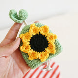 Chrysanthemum Women's Key Bag Knit Key Wallet Car Key Holder