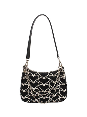 Vintage Style Embroidery Women Crossbody Bag Chain Small Shoulder Bag