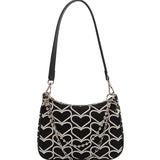 Vintage Style Embroidery Women Crossbody Bag Chain Small Shoulder Bag