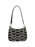 Vintage Style Embroidery Women Crossbody Bag Chain Small Shoulder Bag