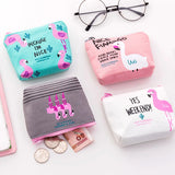 Flamingo Coin Purse Women Mini Clutch Change Wallet
