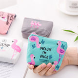 Flamingo Coin Purse Women Mini Clutch Change Wallet