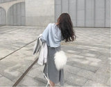 Winter Plush Round Bag Soft Shoulder Messenger Handbag