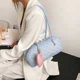 Sweet Girly Canvas Women's Underarm Bag Zippered Tote Bag