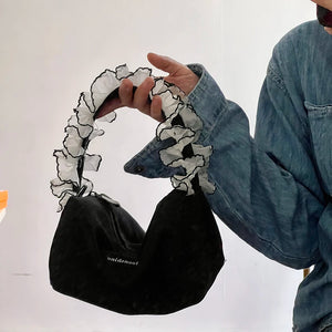 Sweet Lace Women Clutch Purse Handbags Canvas Ladies Storage Cosmetic Bag