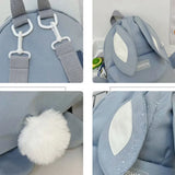 Sweet Rabbit Backpacks Women School Portable Nylon Bags All-match Large