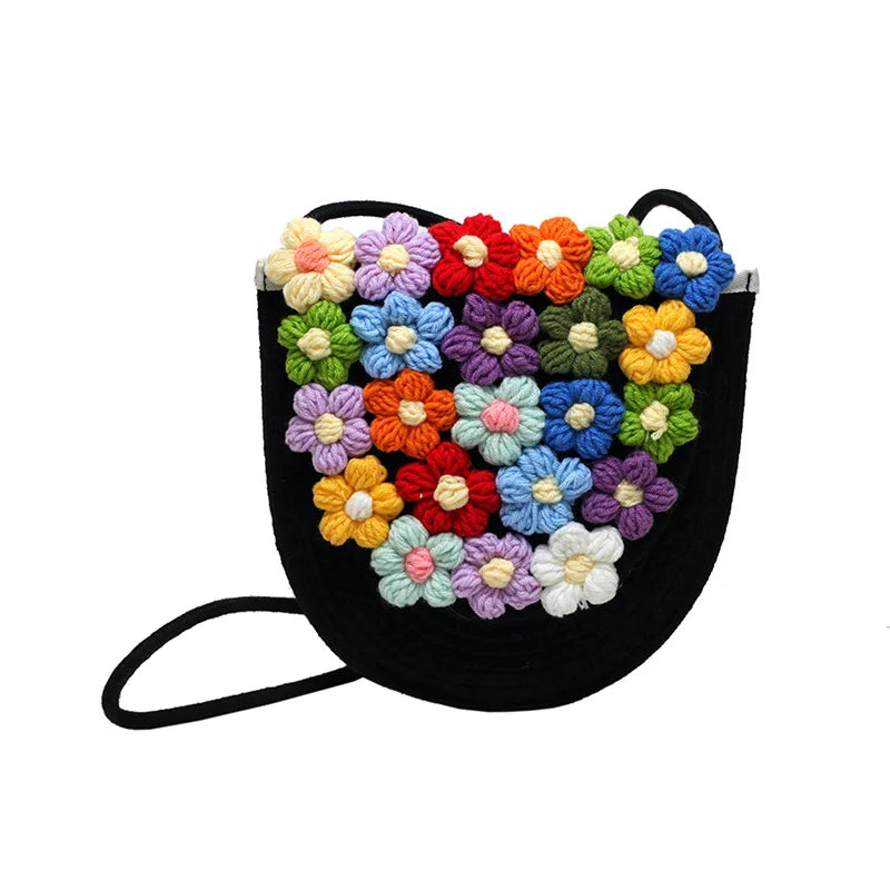 Women's Straw Crossbody Bag Small Travel Handbag