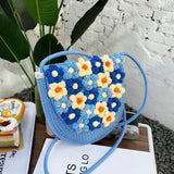 Women's Straw Crossbody Bag Small Travel Handbag