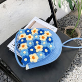 Women's Straw Crossbody Bag Small Travel Handbag