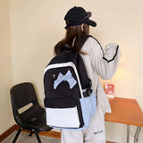 Cute Waterproof School Backpack for Teen Girls Large Capacity Macaron Travel Bag