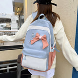 Cute Waterproof School Backpack for Teen Girls Large Capacity Macaron Travel Bag