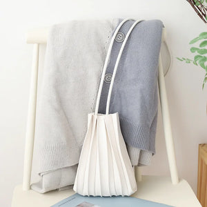 Sweet Pleated Mini Shoulder Bag Soft Leather Handbag