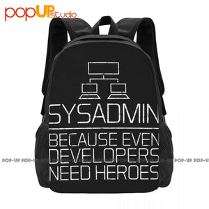 Sysadmin Heroes Backpack Large Capacity Eco Friendly Beach Bag