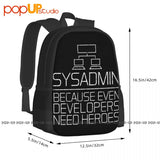 Sysadmin Heroes Backpack Large Capacity Eco Friendly Beach Bag
