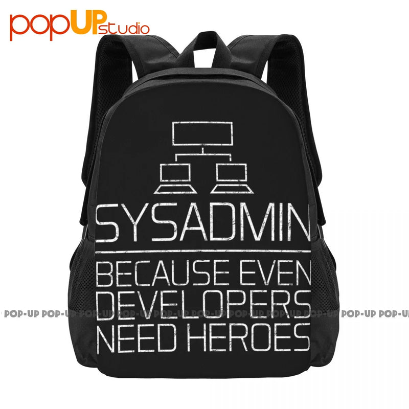 Sysadmin Heroes Backpack Large Capacity Eco Friendly Beach Bag