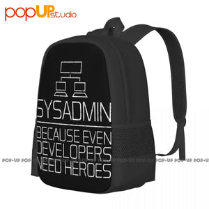 Sysadmin Heroes Backpack Large Capacity Eco Friendly Beach Bag