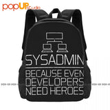 Sysadmin Heroes Backpack Large Capacity Eco Friendly Beach Bag