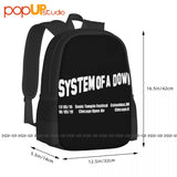 System Of A Down Rock Band Metal Tour Backpack