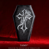 Velvet Coffin Ring Jewelry Box Jesus Cross Halloween Gift