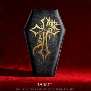 Velvet Coffin Ring Jewelry Box Jesus Cross Halloween Gift