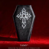 Velvet Coffin Ring Jewelry Box Jesus Cross Halloween Gift