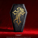 Velvet Coffin Ring Jewelry Box Jesus Cross Halloween Gift