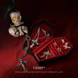 Gothic Coffin Velvet Jewelry Box Halloween