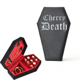 Velvet Coffin Jewelry Box Til Death Skull Gothic Ring Necklace Storage Case