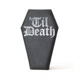 Velvet Coffin Jewelry Box Til Death Skull Gothic Ring Necklace Storage Case
