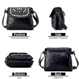 Leather Messenger Bag Women's Shoulder Bag Female Small Crossbody Bags