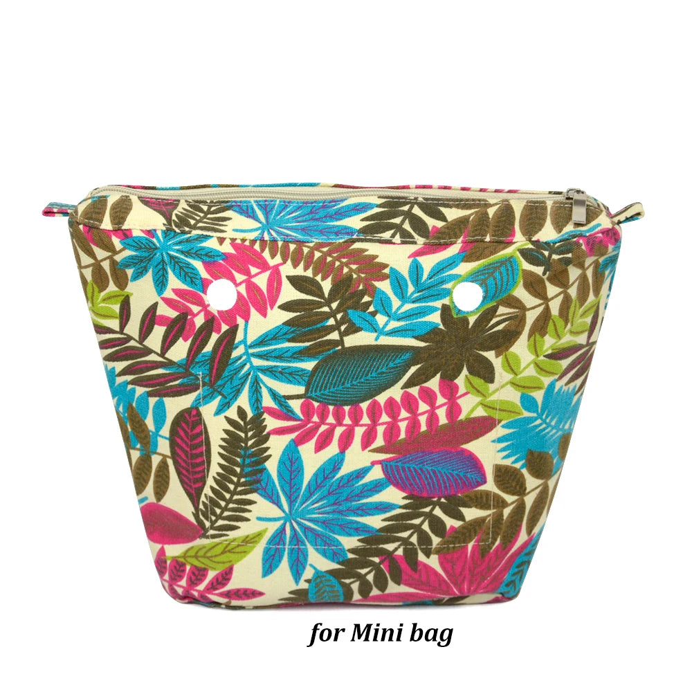 Colorful Waterproof Inner Lining Insert Zipper Pocket for Mini Obag
